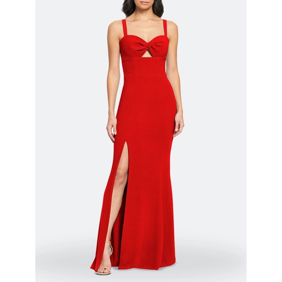 Dress the Population Dresses & Skirts - NWOT Dress The Population Brooke Twisted Front Hi Slit Gown, Medium